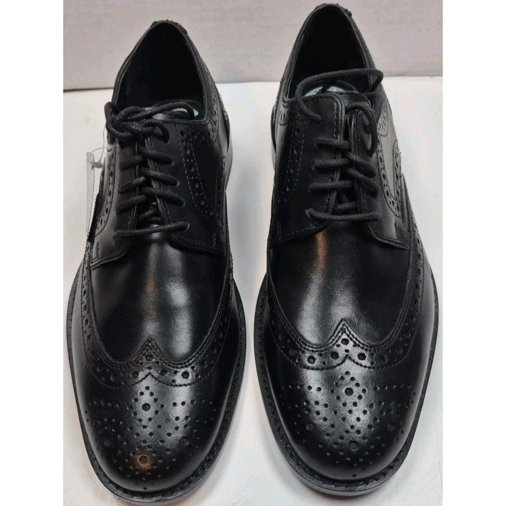 Nunn Bush Lace-Up Oxfords‎ Shoes Mens 7 Black Comfort Gel Wingtip New Brogue